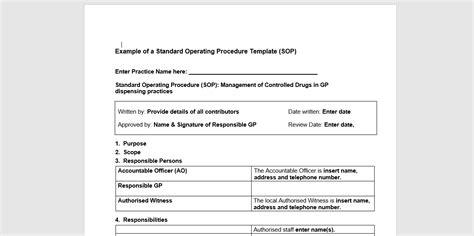 Iso 9001 Standard Operating Procedure Template Tutoreorg Master Of