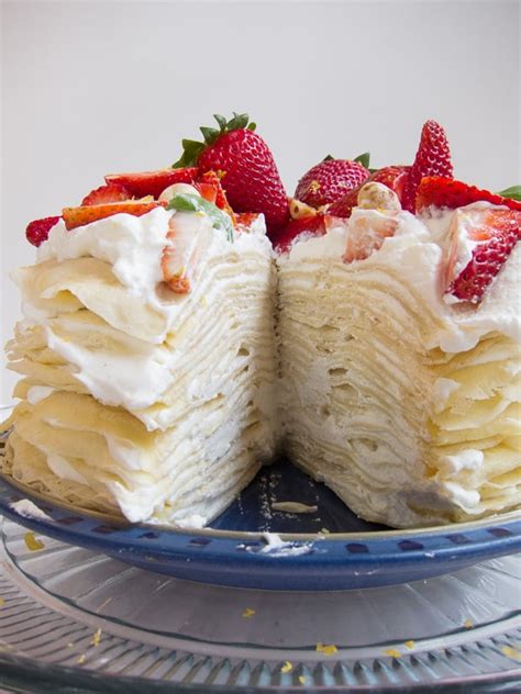 Lemon Strawberry French Mille Crepes Cake International Desserts Blog