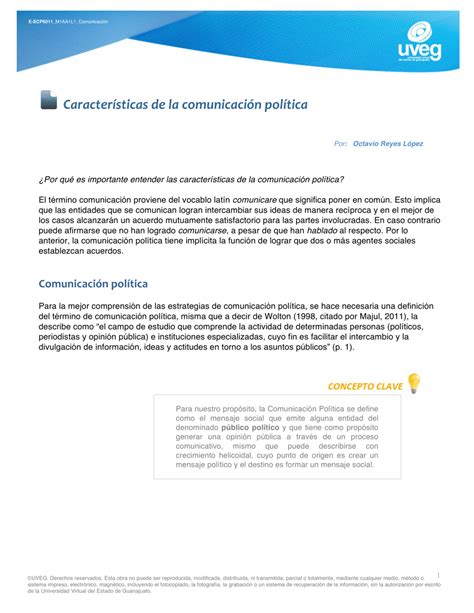 PDF Caracteristicas De La Comunicacion Politica
