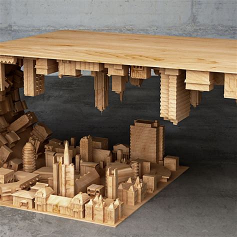 awesome inception inspired coffee table bends a city in your living room wave city how to bend