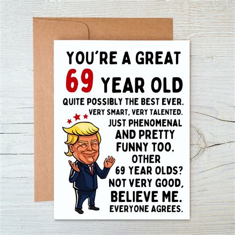 69th Birthday Card 69th Birthday Gift 69th Birthday Birthday Card