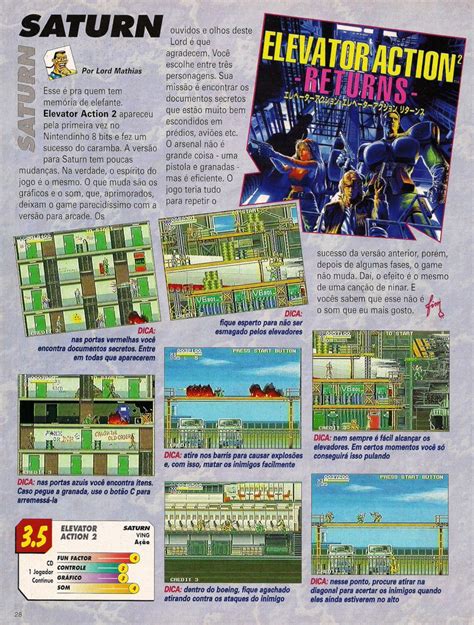 Elevator Action Returns Of Sega Saturn In Super Gamepower Nº 37