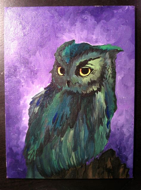 Art Etc Owl Oil Painting