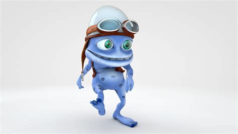 frog crazy cartoon 3D modeling download animated