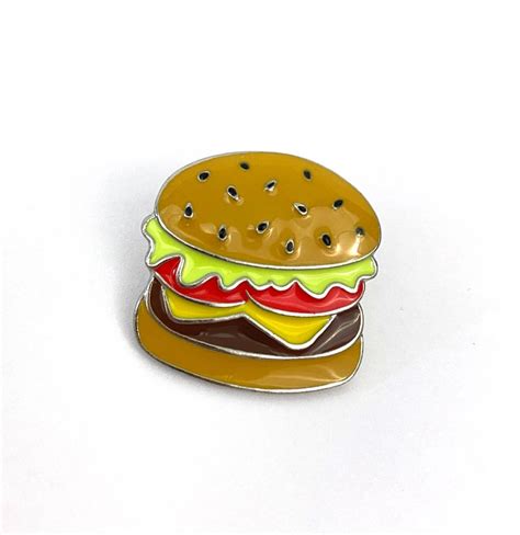 Hamburger Enamel Pins Hamburger Pins Food Pins Etsy Enamel Pins