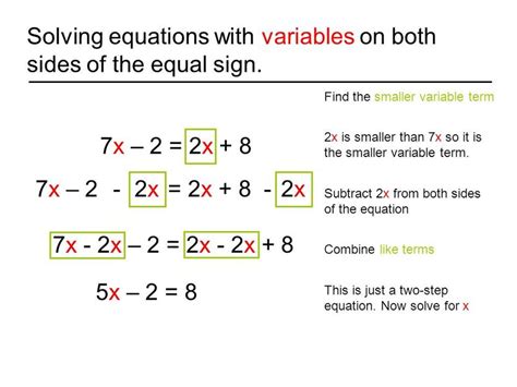 Unit 61 Solving Equations By Using Inverse Operations And Other