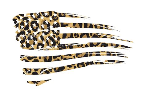 Leopard Print American Flag Png Svg Graphic By Sunandmoon Creative Fabrica