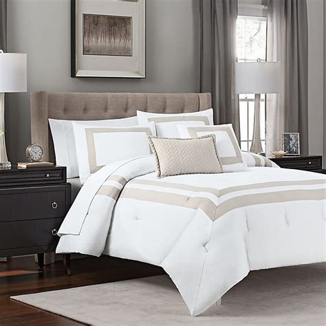 Buy down comforters down alternative comforters at macys.com! Double Banded 5-Piece Hotel Style Comforter Set | Bed Bath ...