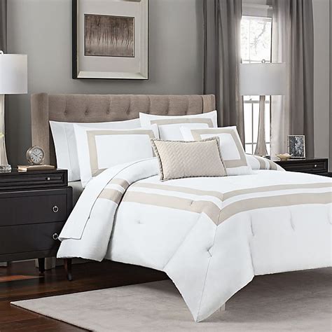 Free shipping on prime eligible orders. Double Banded 5-Piece Hotel Style Comforter Set | Bed Bath ...