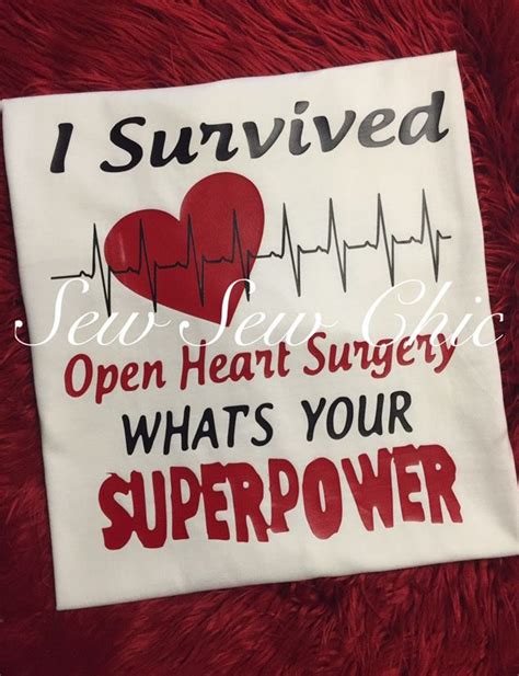 Open Heart Surgery Survivor Htv Tee By Sew Sew Chic