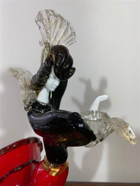 Venetian Murano Glass Flamenco Dancer Figurine 1950 For Sale At 1stdibs