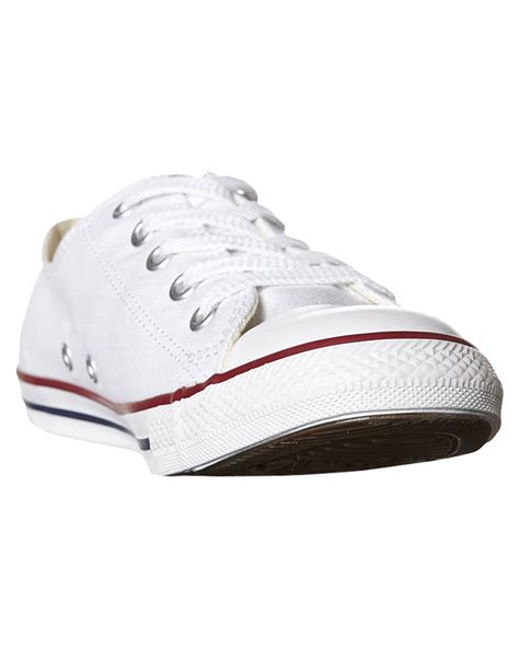 Converse Chuck Taylor Womens All Star Dainty Shoe White Red Blue