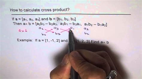 How To Calculate Cross Product Of Vectors Youtube