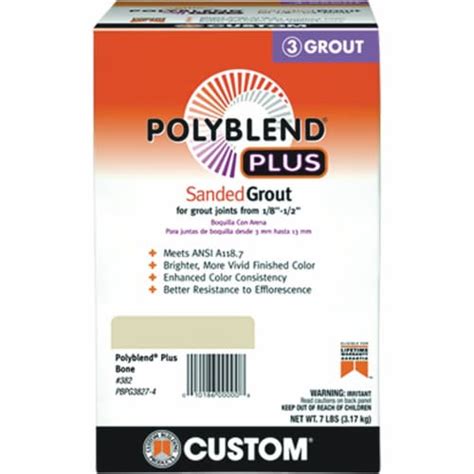 Custom Building Products Polyblend Plus 7 Lb Platinum Sanded Tile