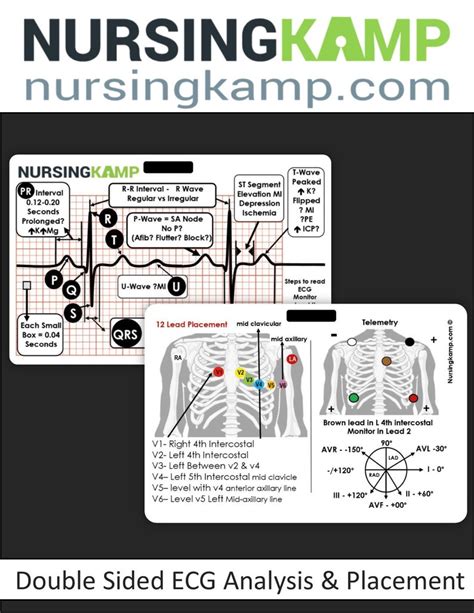 6 Cardiac Ecg Ekg Reference Clinical Medical Badge Nursing Etsy