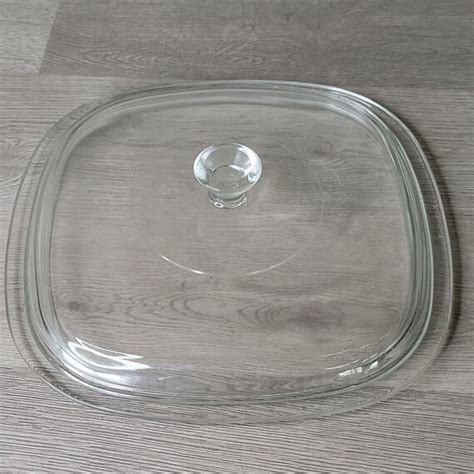 Vintage Clear Pyrex Corning Ware Square Glass Replacement Lid Etsy