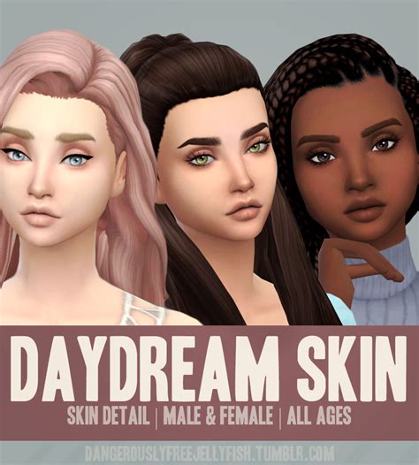 My Sims 4 Blog Daydream Skin By Dangerouslyfreejellyfish