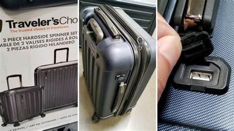 Costco Travelers Choice Luggage Set Wusb Charging 129 Youtube
