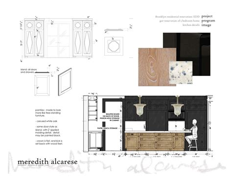 Drawings Details And Furniture Specs Meredith Alcarese Archinect