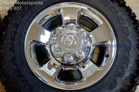 Dodge Ram Oem Factory Chrome Clad Wheels Tires Long Horn