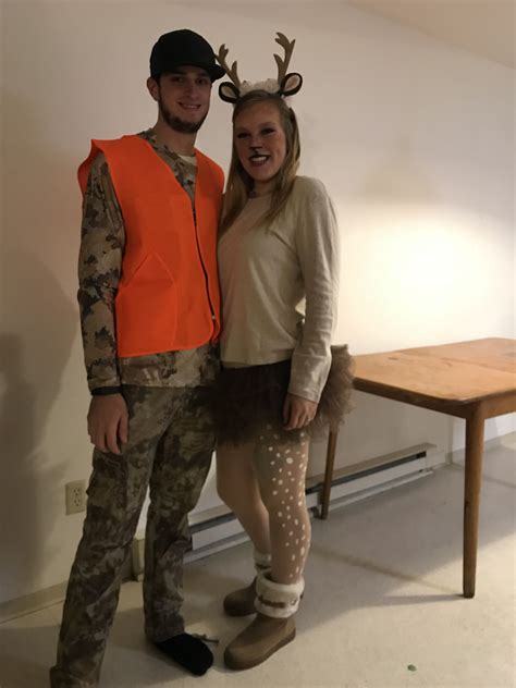 Deer And Hunter Couples Halloween Costume Couple Halloween Costumes