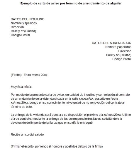 Carta De Extensión De Arrendamiento Del Arrendador Plantilla