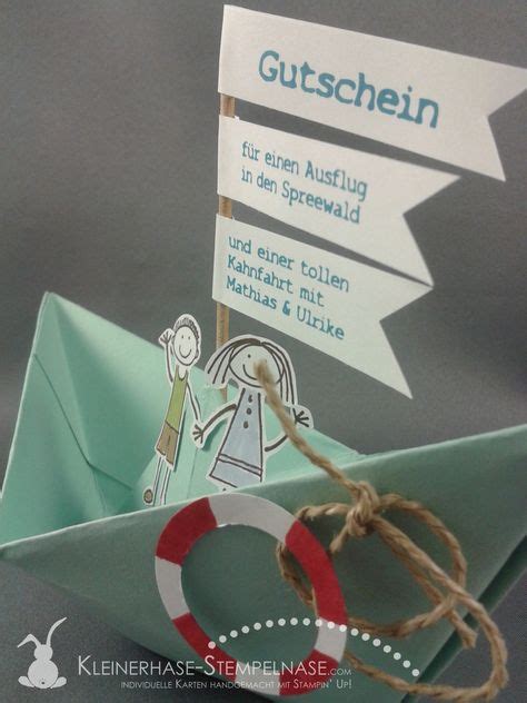 Stampin Up Gutschein Bootsfahrt Spreewald 02 | Gutschein basteln ausflug