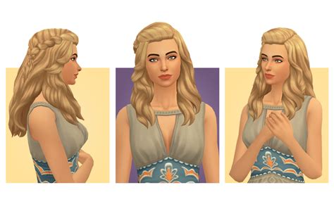 My Sims 4 Blog Isabelle Hair For Females By Blogsimplesimmer