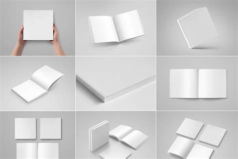 Softcover Square Book Mock Up Creative Print Mockups