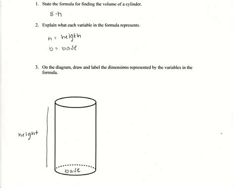 Difficult questions on volume and surface area of cylinders. Cylinder Formula