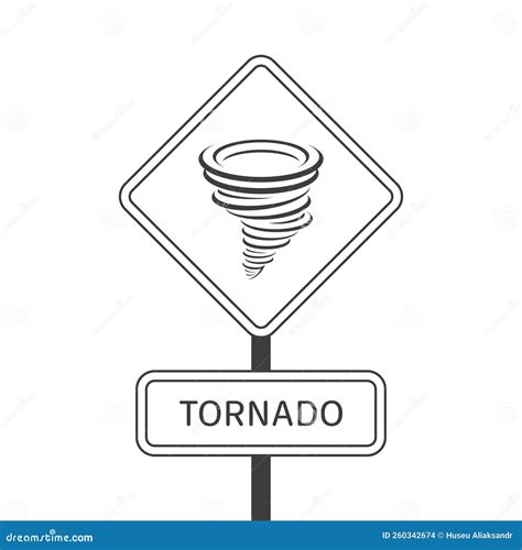 Warning Tornado Sign Stock Vector Illustration Of Logo 260342674