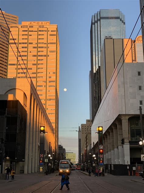Golden Hour In Downtown Dallas Rdallas