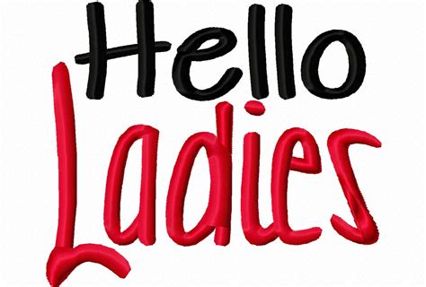 Hello Ladies Machine Embroidery Design 4x4 5x7 6x10 Holiday Etsy Embroidery Machine Reviews