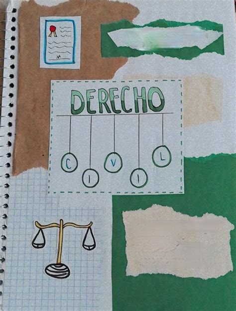 Portada De Cuaderno Derecho Civil ⚖️ Portadas De Cuadernos Libreta
