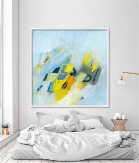 Pastel Blue Abstract Painting Print Large Wall Art Abstract Etsy