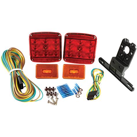 Some trailer wiring kits include the connectors and supplies needed for installation, but some don't. Submersible LED Trailer Lighting Kit with Side-marker Lights by GROTE INDUSTRIES