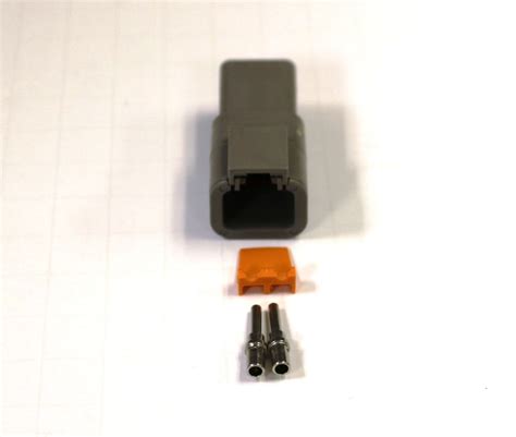 Deutsch Dtp 2 Pin Male Connector Kit 12 Ga Solid Contacts Ebay