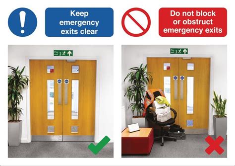 Keep Emergency Exits Clear Do And Dont Visual Signs Seton