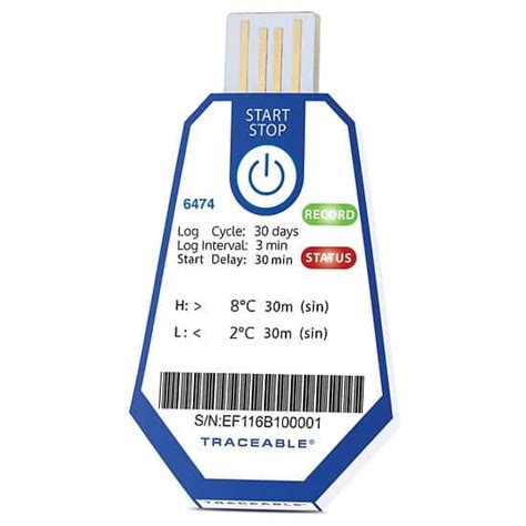 traceableone™ single use usb temperature data loggers from cole parmer