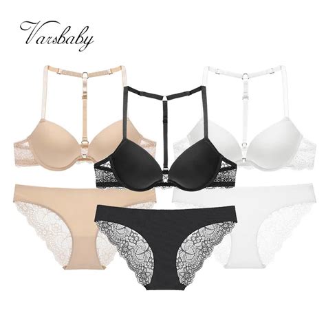 Aliexpress Com Buy Varsbaby Sets Lot Front Buckle Gather Y Line Straps Bra Sets Women Sexy