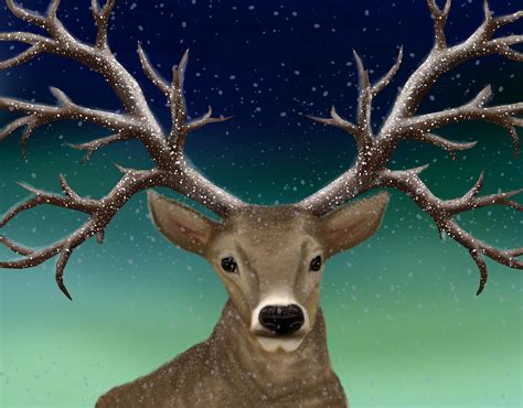 Winter Deer By Nena97 On Newgrounds