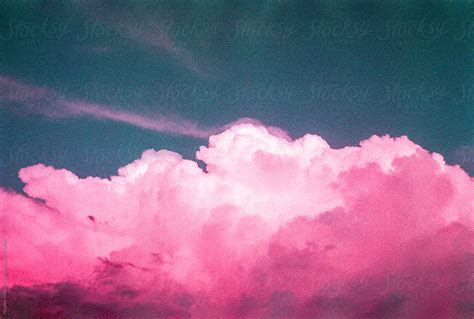 Pink Fluffy Cloud At Sunset By Stocksy Contributor Hayden Williams