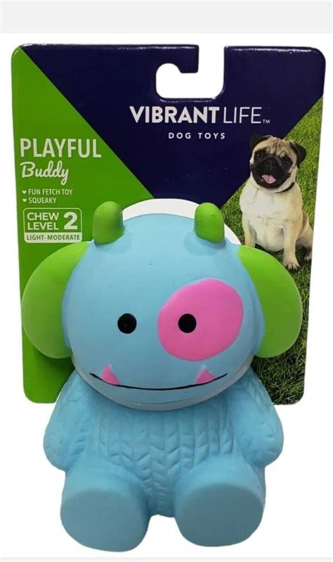 Buy Vibrant Life Playful Buddy Latex Monster Dog Toy Character May