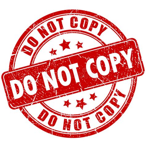 Do Not Copy Rubber Stamp Stock Vector Illustration Of Icon 81593247