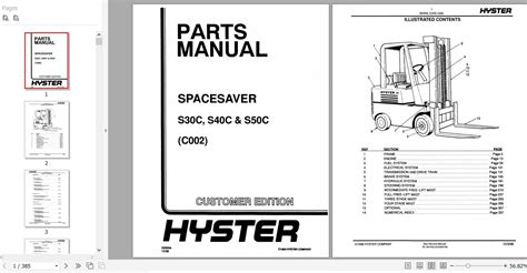 Hyster Forklift Truck C002 S30c S40c S50c Parts Manual 599004 Auto