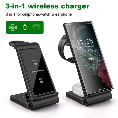 3in1 Fast Wireless Charger Charging Dock For Galaxy Watch Active