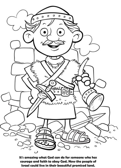 Joshua Sweet Coloring Page Joshua Coloring Bible Pages Land Promised