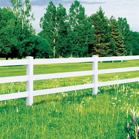 Vinyl rail fence section (2). Vinyl Fencing | Security Fence | 3 & 4 Rail Ranch ...