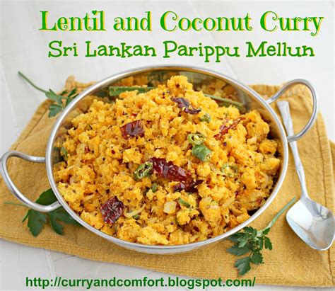 Kitchen Simmer Sri Lankan Parippu Mellun Lentil And Coconut Curry