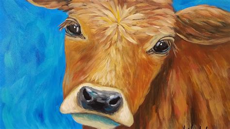 Cow Acrylic Painting Tutorial Live Beginner Step By Step Impressionist